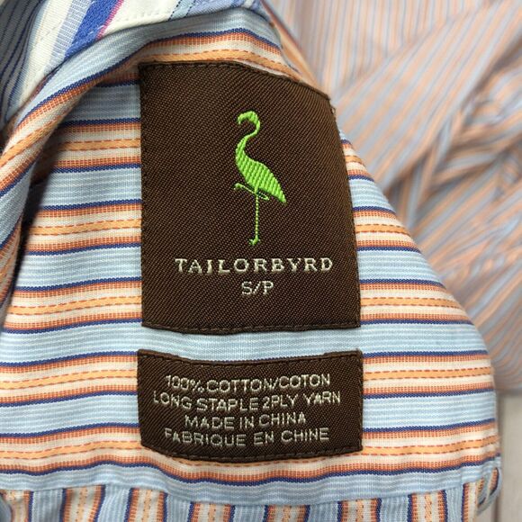 Tailorbyrd Men Long Sleeve Cotton Button Up Shirt Size Small Striped B272 -28 - Picture 7 of 13